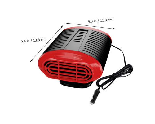 Портативний автомобільний обігрівач-тепловентилятор 12V 150W з регулюванням нахилу
