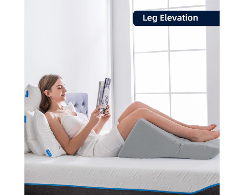 Ергономічна подушка-клин NOFFA для спини з піною Memory Foam