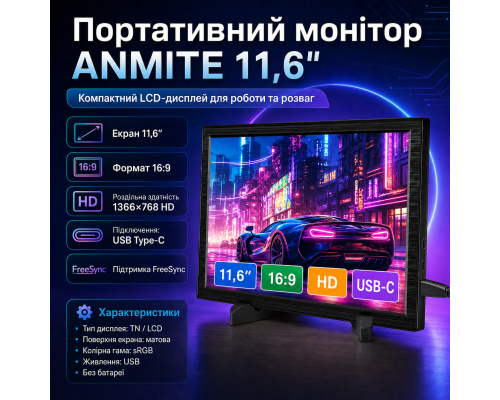 Портативний монітор 11.6
