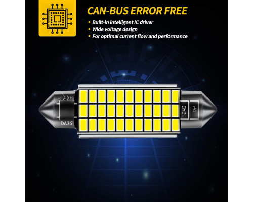 Світлодіодні лампи C5W Festoon 41-42 мм для внутрішнього освітлення автомобіля 9 шт.