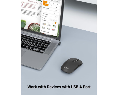 Бездротова комп'ютерна миша Acer OMR242 2.4G з USB-приймачем та 1600 DPI