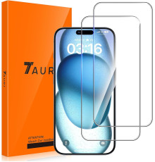 Захисне скло TAURI для iPhone 15 / iPhone 15 Pro протиударне 2 шт