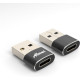 Комплект перехідників USB Type-A на USB Type-C для пристроїв Apple та Samsung 3 шт.