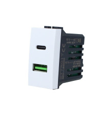 USB-розетка ZOREI USB типу C + USB-A 3.1A