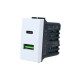 USB-розетка ZOREI USB типу C + USB-A 3.1A