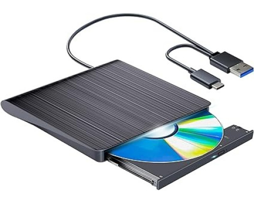 Зовнішній USB-привід DWD, CD, Blue Ray для комп'ютера на Windows, MacBook