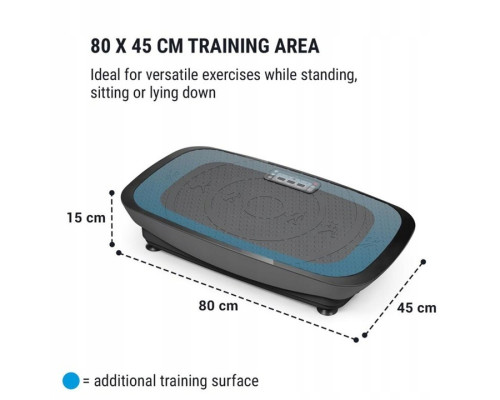 Вібраційний тренажер Klarfit Vib 1000, 3 програми, чорний (10032162)