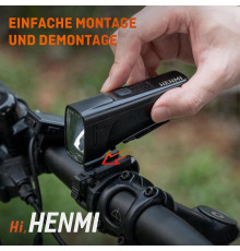 Світлодіодний велосипедний ліхтар HENMI 60/15 LUX з акумулятором
