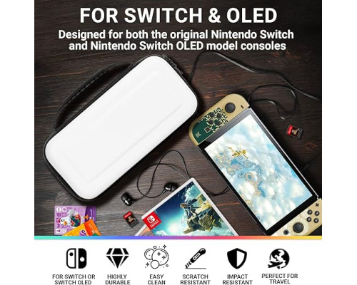 Чохол для Nintendo Switch Oled зі сховищем для ігор та аксесуарів