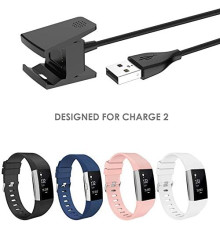 Комплект з 2 зарядних кабелів для смарт годинника Fitbit Charge 2