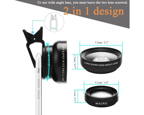 Об'єктив для мобільного телефону 0,45X