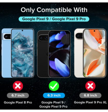 Прозорий чохол для Google Pixel 9 / Google Pixel 9 Pro + 3 захисні скла