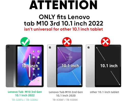 Чохол SEYMAC для Lenovo Tab M10 3-го покоління 10.1 дюймів 2022 (TB-328) із захисною плівкою для екрану