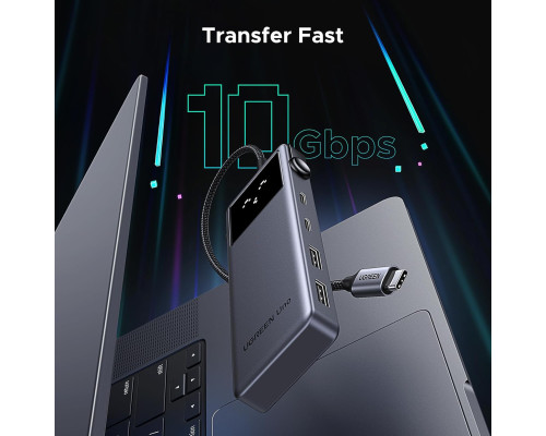 Концентратор UGREEN Uno 6 в 1 USB-C з портами передачі даних 10 Гбіт/с USB-C та USB-A