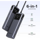 Концентратор UGREEN Uno 6 в 1 USB-C з портами передачі даних 10 Гбіт/с USB-C та USB-A