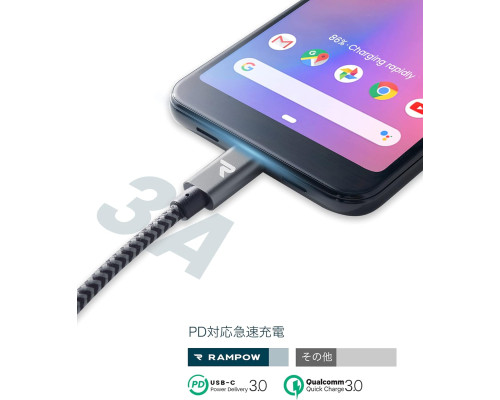 Кабель RAMPOW USB Type-C 2 м