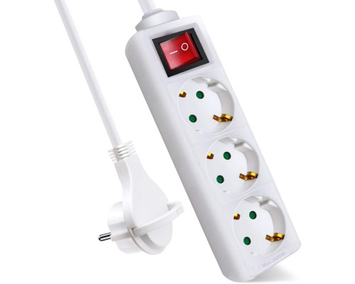 Подовжувач ExtraStar 3-кратний з вимикачем Save Energy 1.5 м 16A 3680 Вт