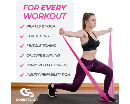 Стрічка-еспандер Coresteady Resistance Band 1,3 м рожева