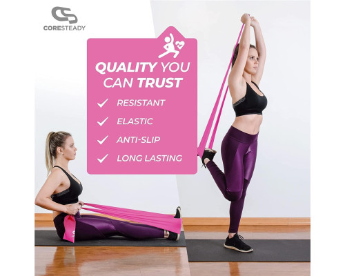 Стрічка-еспандер Coresteady Resistance Band 1,3 м рожева