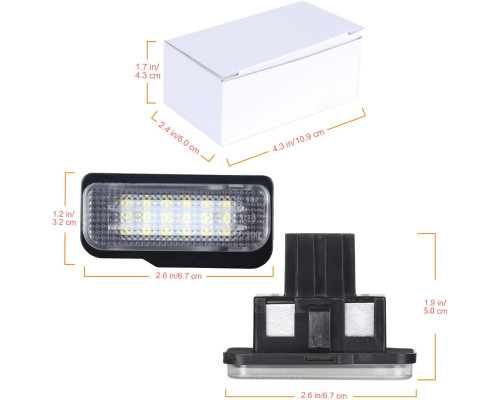 Світлодіодне підсвічування номерного знаку OZ-LAMPE для Mercedes-Benz (комплект 2 шт)