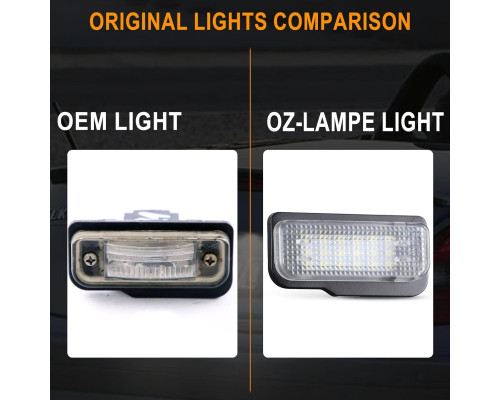 Світлодіодне підсвічування номерного знаку OZ-LAMPE для Mercedes-Benz (комплект 2 шт)