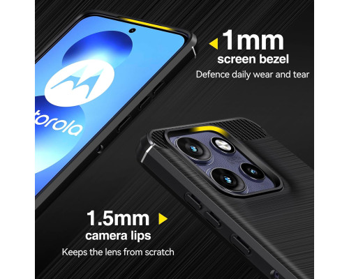 Чохол ivoler для Motorola Moto Edge 50 Neo з 2-шаровим захисним загартованим склом