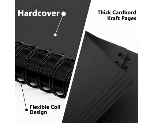 Альбом для вирізок та фотографій  з крафт-паперу з 20 аркушами 18x18 см Yopih