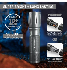 Світлодіодний ліхтарик 2000 люмен GEARLITE (сірий)