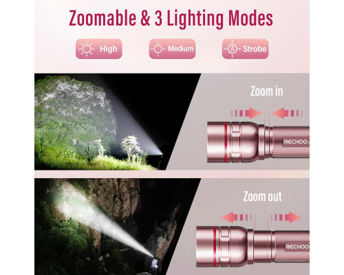 Ліхтар високої яскравості RECHOO Bright Flash Light Pink