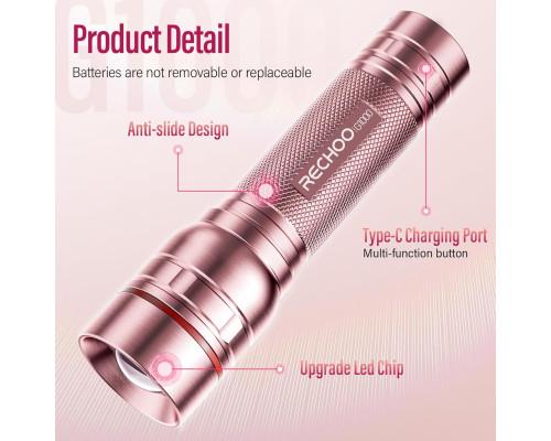 Ліхтар високої яскравості RECHOO Bright Flash Light Pink