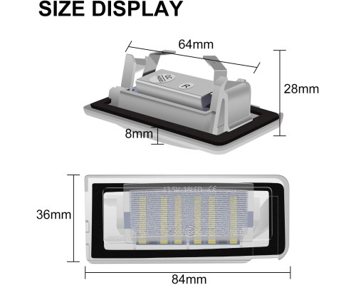 Ліхтар підсвічування номерного знака SMD LED WinPower (Комплект 2шт)