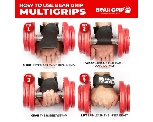 Ремінці для підняття важких предметів BEAR GRIP Multi Grip