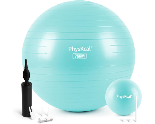 Гімнастичний м'яч PhysKcal 75 см (Блакитний)