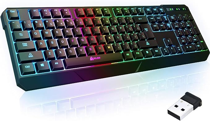 Бездротова ігрова клавіатура KLIM Chroma RGB для ПК, PS5, PS4, Xbox, Mac