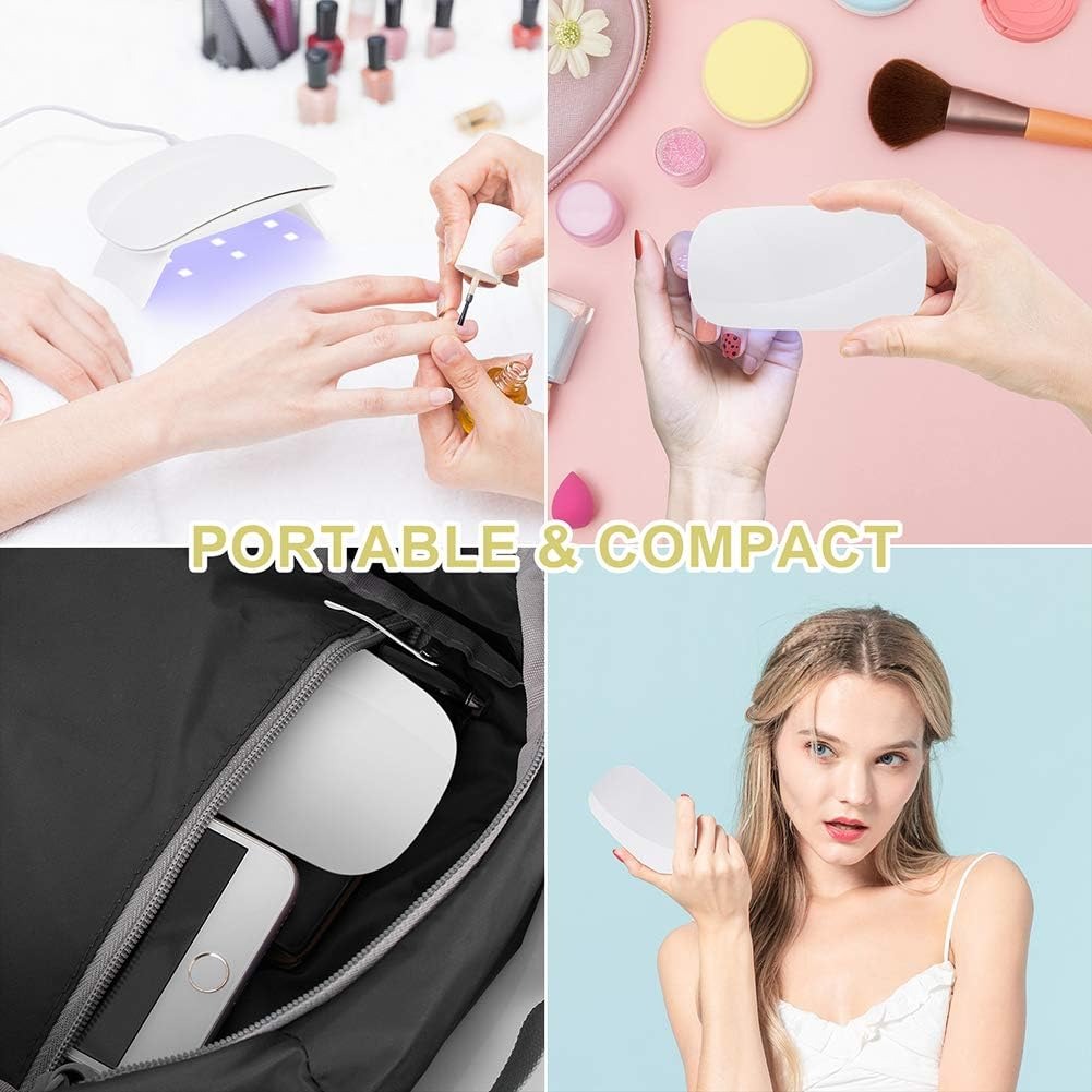 LED лампа для манікюру Madenia 6Вт з таймером, біла