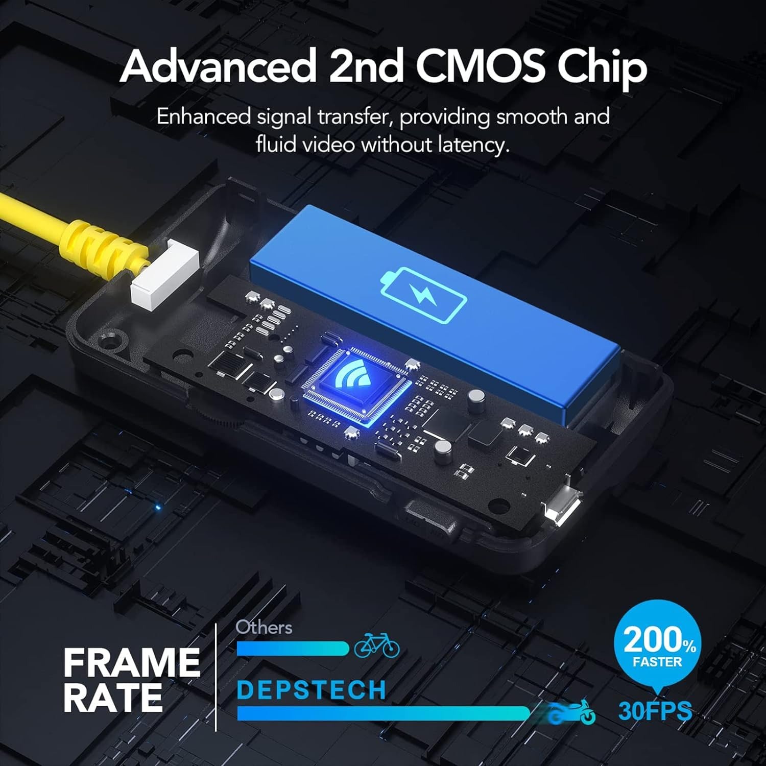 Бездротовий ендоскоп з підсвічуванням DEPSTECH Upgrade 5.0MP HD, WiFi, водонепроникний, 2200 мАг