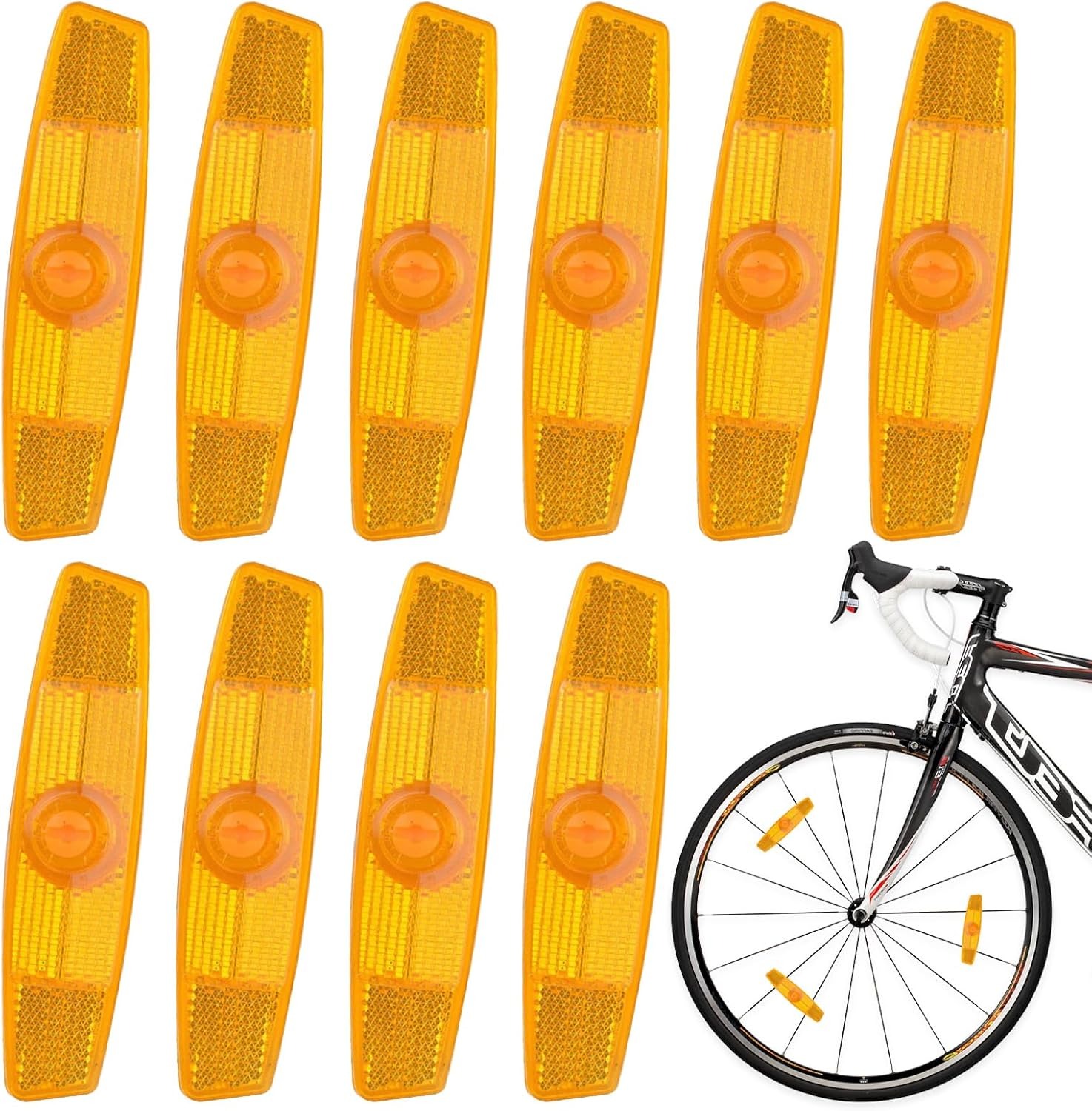 Набір світловідбивачів (катафот) для велосипеда Carreneu 10 шт