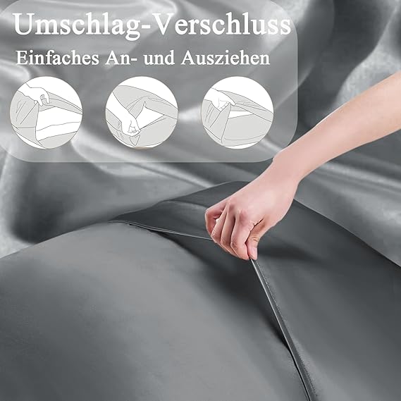 Набір з 2 атласних наволочок Vielit 80 x 80 см