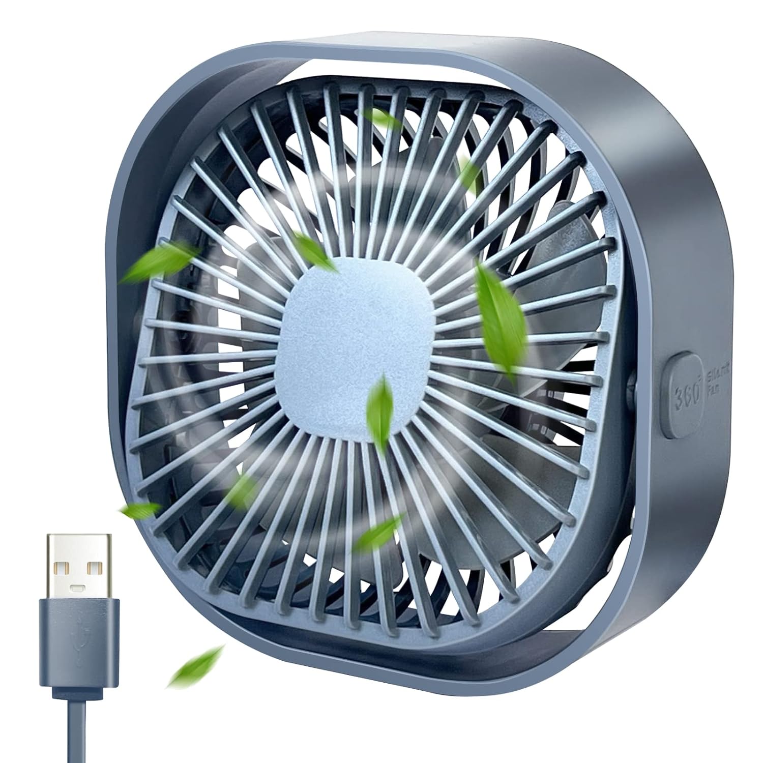 Безшумний USB-вентилятор для столу 3 швидкості