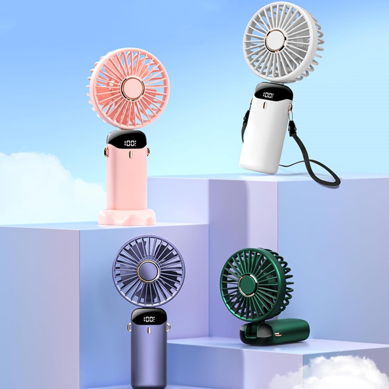 Портативний ручний вентилятор з USB зарядкою