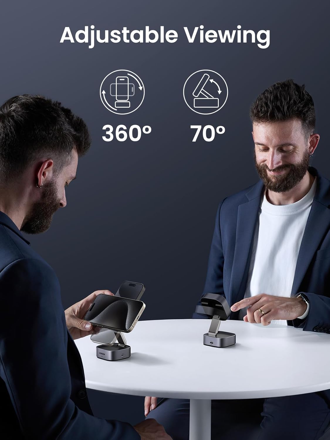 Магнітна складана зарядна станція UGREEN MagFlow Qi2