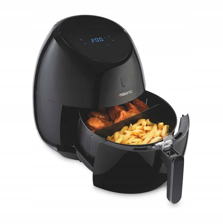 Фритюрниця без олії Ambiano Medion MD 18762 XXL digital AirFryer 5 л, 1,3 кг, 2000 Вт, чорний