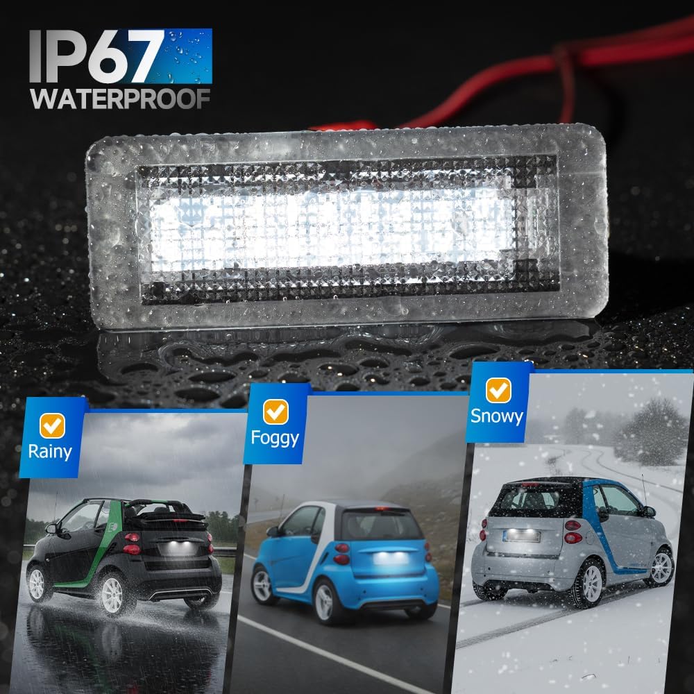 Світлодіодні ліхтарі підсвічування номерного знаку NSLUMO сумісні з Mercedes Smart (Комплект 2шт)