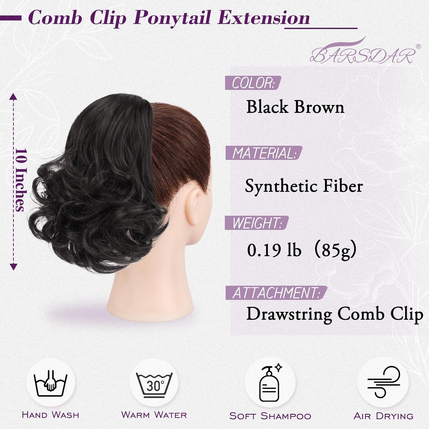 Накладне волосся для створення кінського хвоста BARSDAR