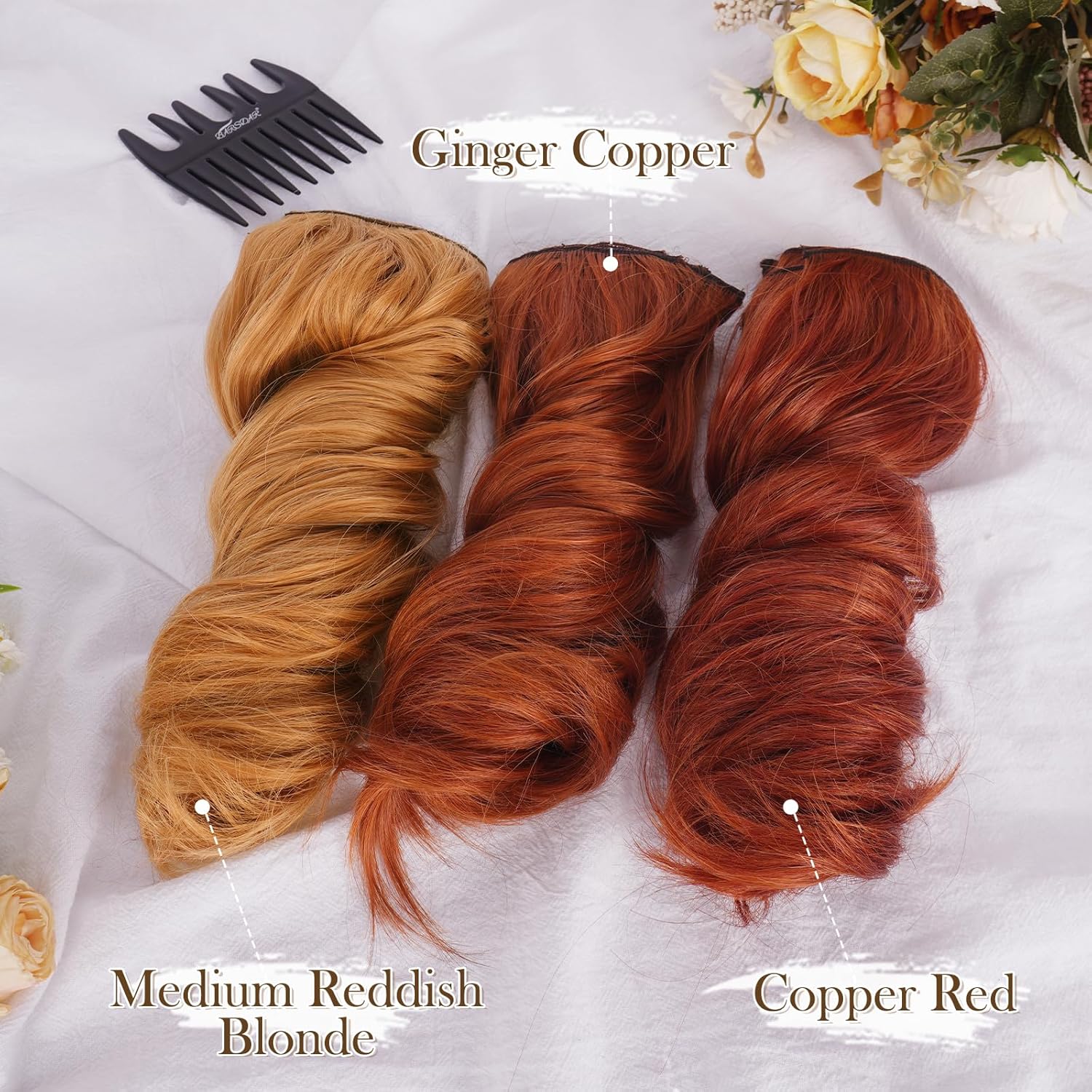 Накладне волосся BARSDAR (Мідно-червоний)