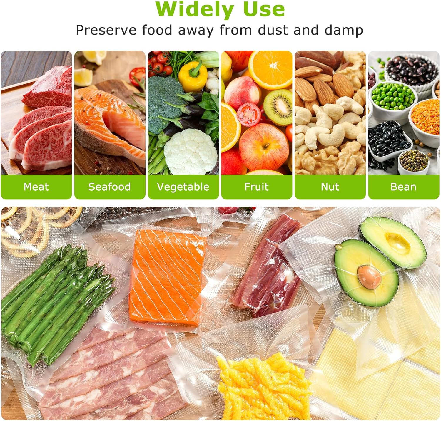 Пакети для вакуумного пакування Bonsenkitchen (Комплект 50шт)