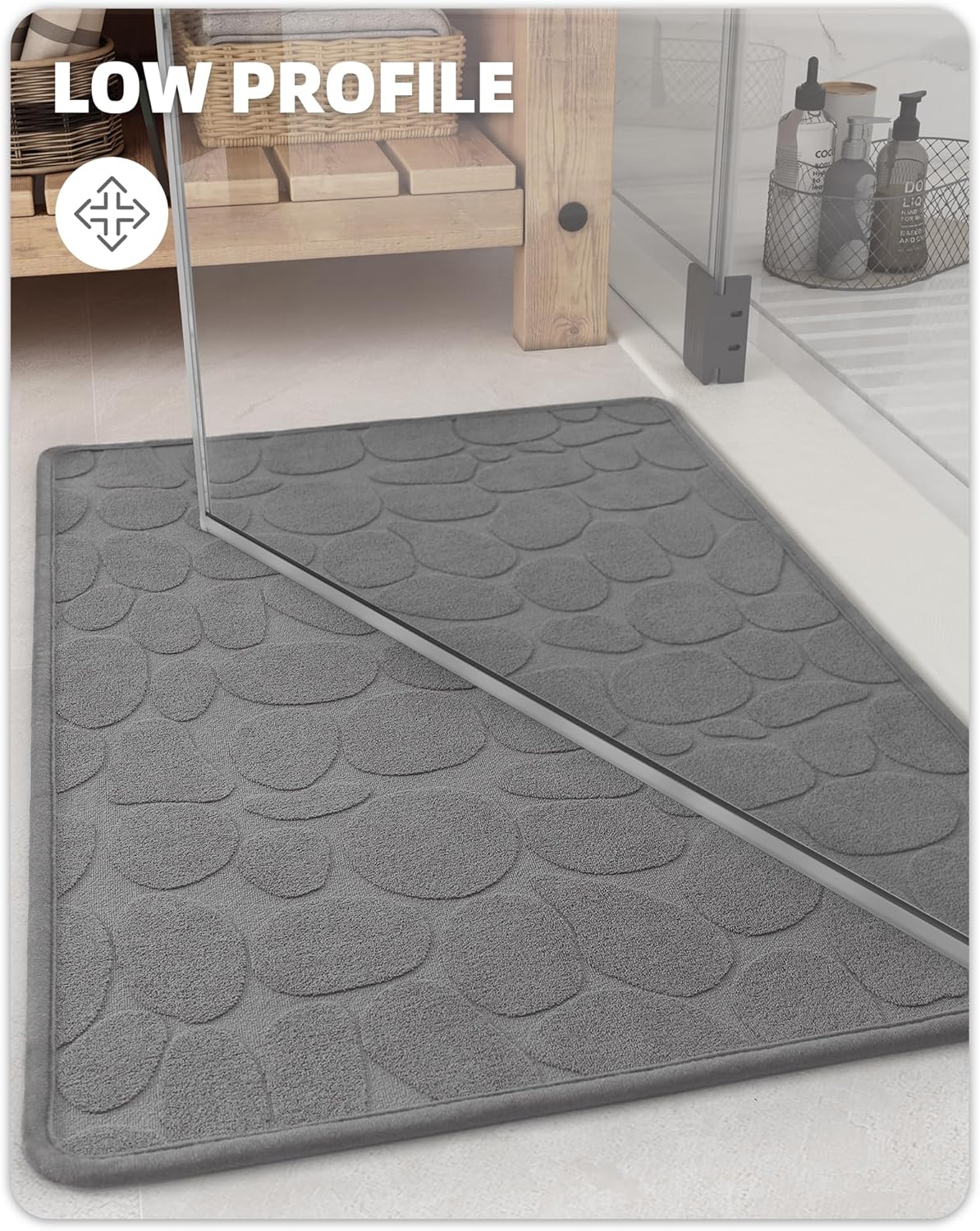 Килимок для ванної COLOR&GEOMETRY з гумовою основою 40 x 60 см