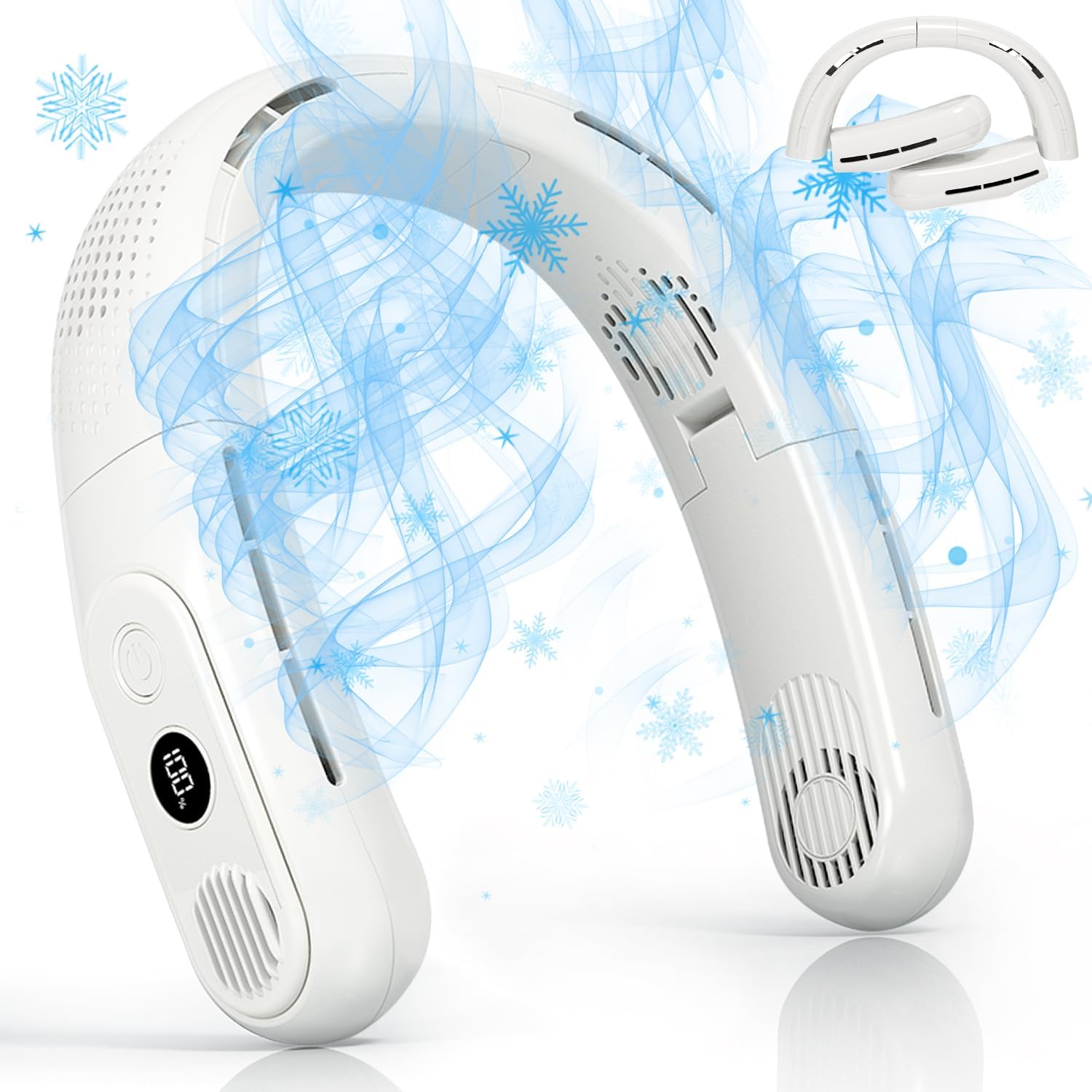 Портативний шийний вентилятор OLV з акумулятором 4 Turbo 6000 мА·г