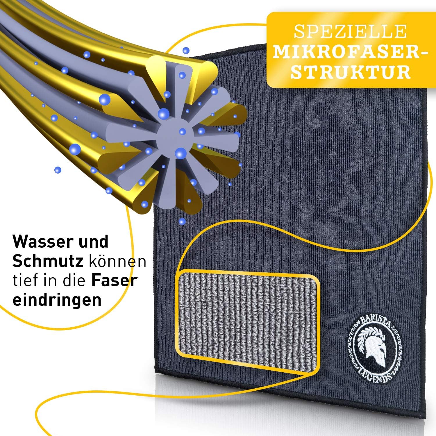 Набір із 4 серветок Barista Legends 30x30см